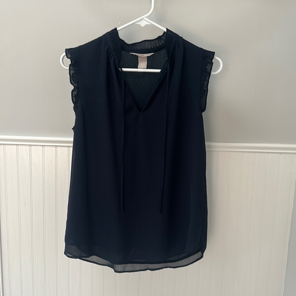 H&M Navy Blue Dress Shirt
